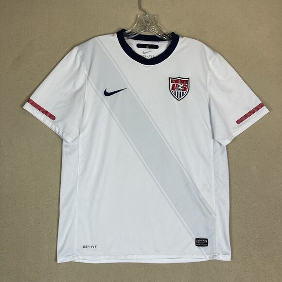 Nike Jersey Mens Medium White USA Home Official‎ Soccer Jersey Uniform 2011/12